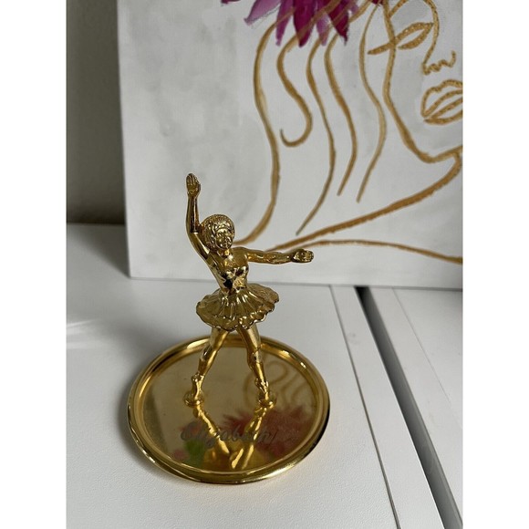 T.O.P. Other - Elizabeth Ballerina Ring Figurine Gold Covered Silver Plated, Jewelry Tray Great